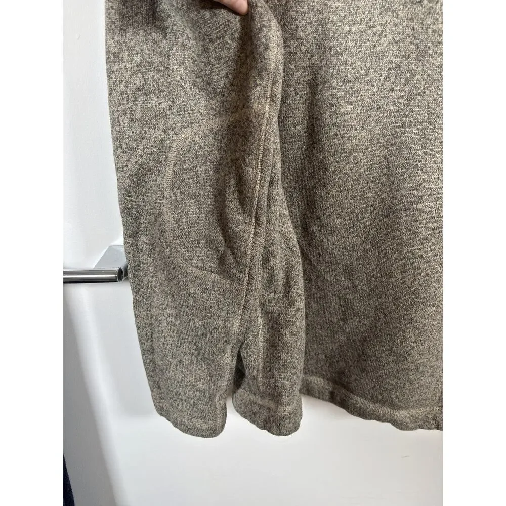 The North Face Fleece Pullover Men Medium Brown Gordon Lyons Quarter Zip Sweater